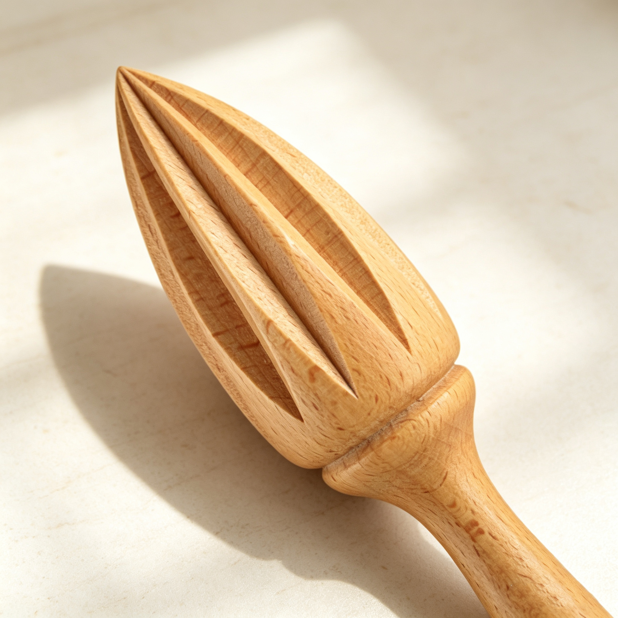Unfinished Beech Wood Manual Lemon Juicer Reamer